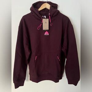 Nike ACG Therma-FIT Fleece Pullover Hoodie Mens S Burgundy Crush DH3087-652 $120